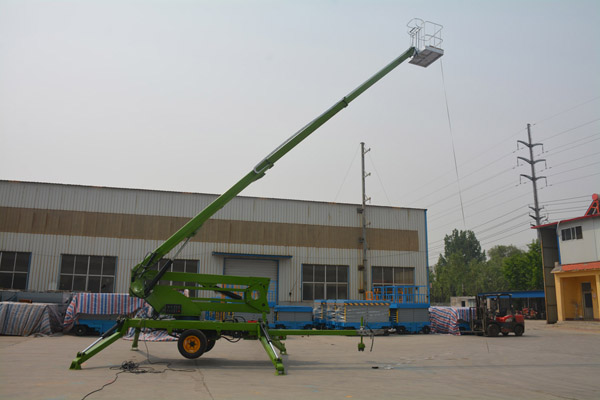 拖車折臂式液壓升降平臺調(diào)試 拖車折臂式液壓升降平臺調(diào)試